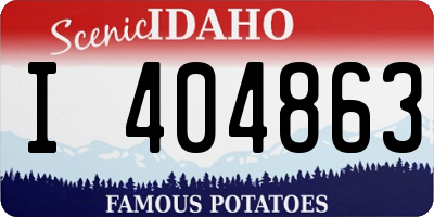 ID license plate I404863