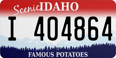 ID license plate I404864