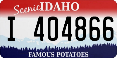 ID license plate I404866