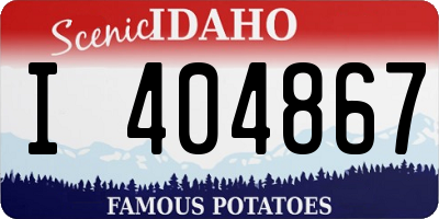 ID license plate I404867