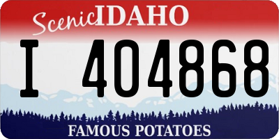 ID license plate I404868