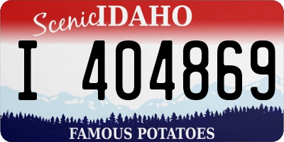 ID license plate I404869
