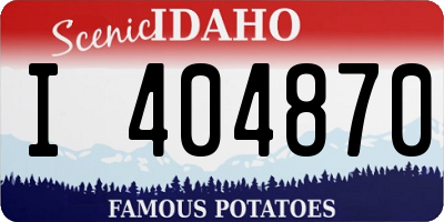 ID license plate I404870