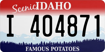 ID license plate I404871