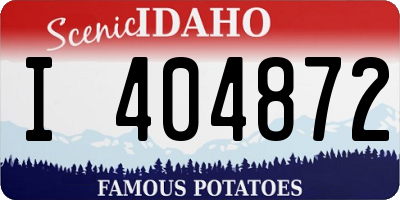 ID license plate I404872