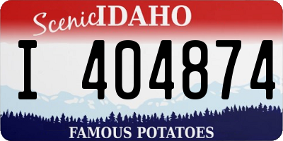 ID license plate I404874