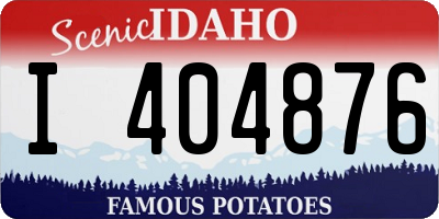 ID license plate I404876