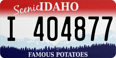 ID license plate I404877