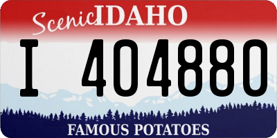 ID license plate I404880