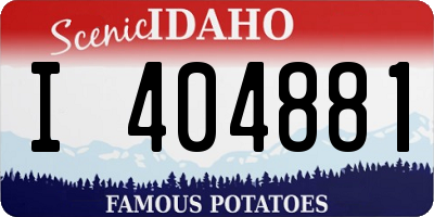 ID license plate I404881