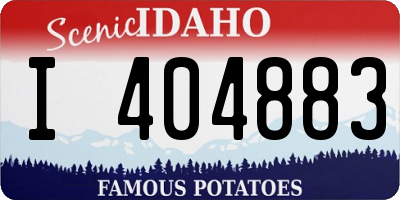 ID license plate I404883