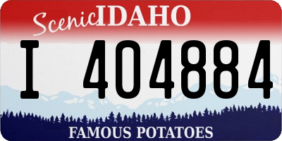 ID license plate I404884
