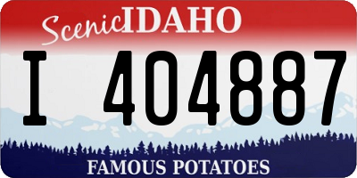 ID license plate I404887