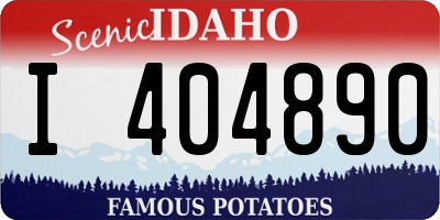 ID license plate I404890