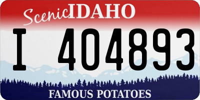 ID license plate I404893