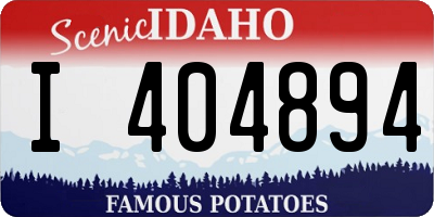 ID license plate I404894