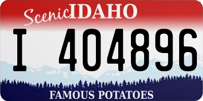 ID license plate I404896