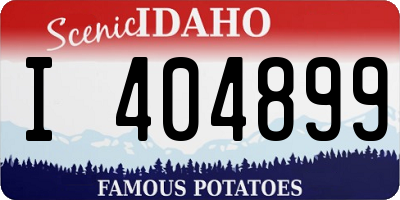 ID license plate I404899