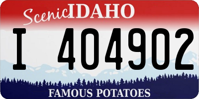 ID license plate I404902