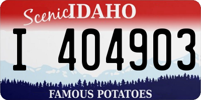 ID license plate I404903