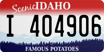 ID license plate I404906