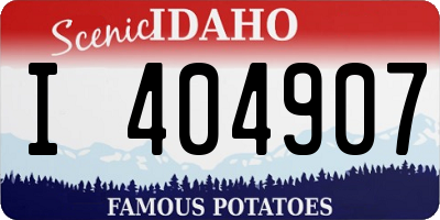 ID license plate I404907
