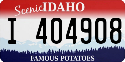 ID license plate I404908