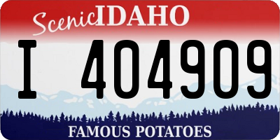 ID license plate I404909