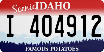 ID license plate I404912