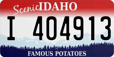 ID license plate I404913