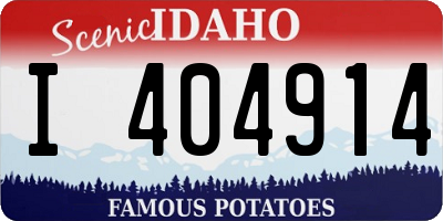 ID license plate I404914