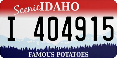 ID license plate I404915