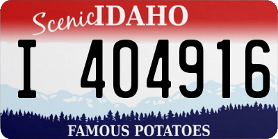 ID license plate I404916