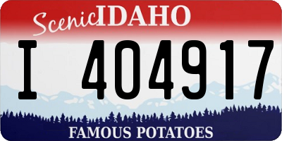 ID license plate I404917