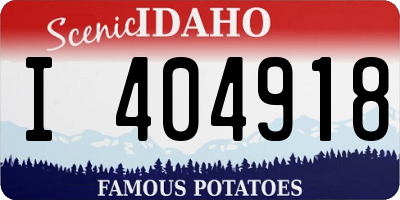 ID license plate I404918