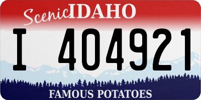 ID license plate I404921