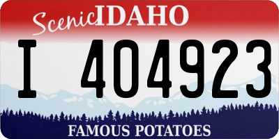 ID license plate I404923