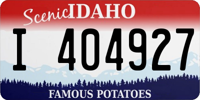 ID license plate I404927