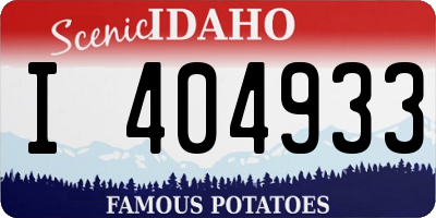 ID license plate I404933
