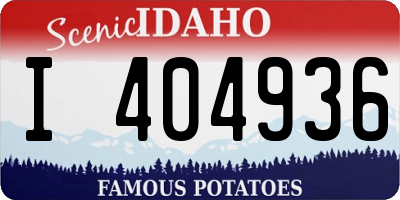 ID license plate I404936