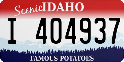 ID license plate I404937