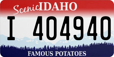 ID license plate I404940