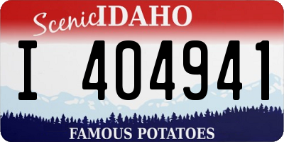 ID license plate I404941