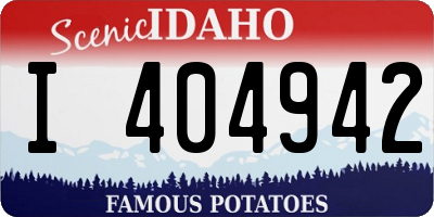ID license plate I404942