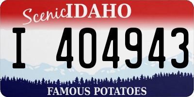 ID license plate I404943