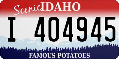 ID license plate I404945