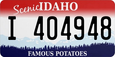 ID license plate I404948