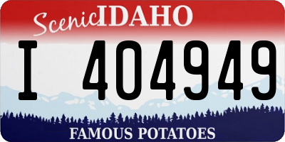 ID license plate I404949