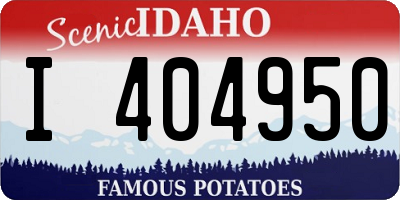 ID license plate I404950