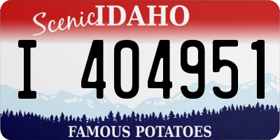 ID license plate I404951